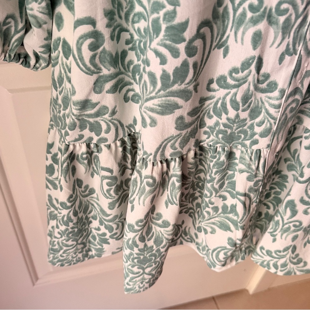 Rachel Zoe Green and White Leaf Patterned Dress - Picture 2 of 6